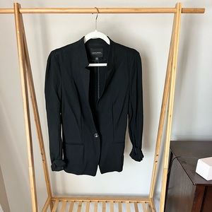 Banana Republic black collarless blazer